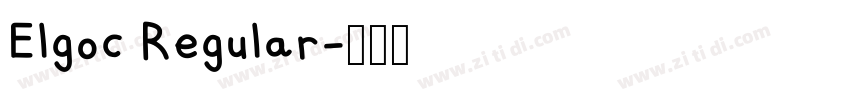 Elgoc Regular字体转换